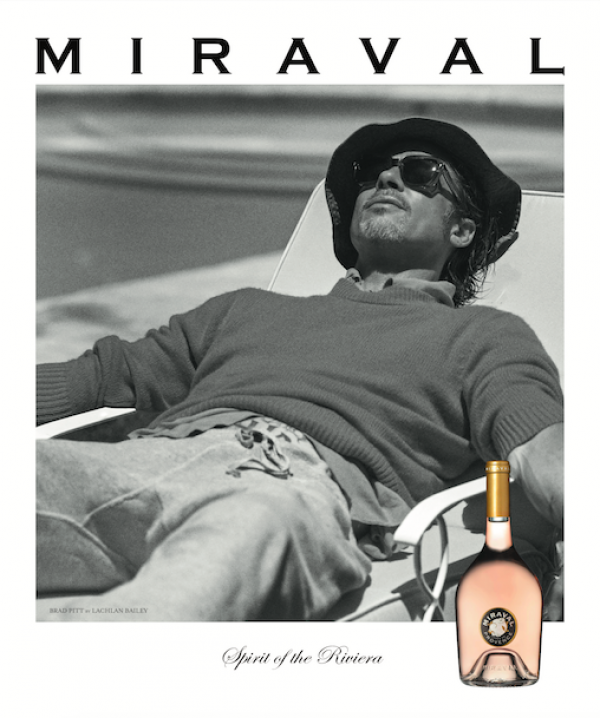 Brad Pitt models for Miraval Rosé ad campaign