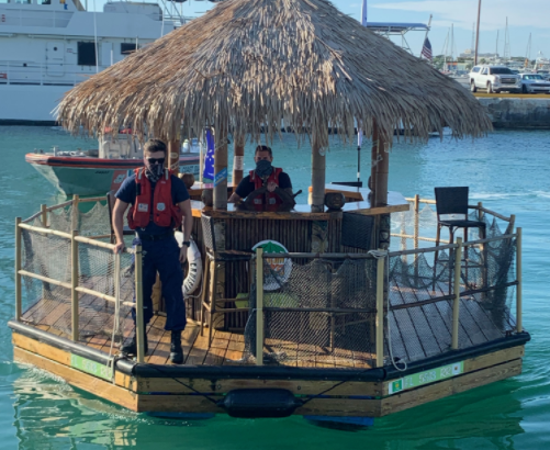 Man arrested after trying to steal floating bar