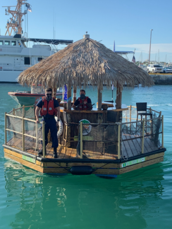 Man arrested after trying to steal floating bar