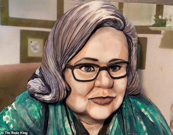 Jackie Weaver, Handforth Parish Council star, is recreated as a cake