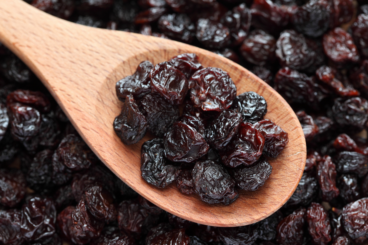 gin-soaked raisins 