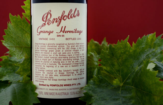 Australian wine tariffs Bottle of Penfolds wine