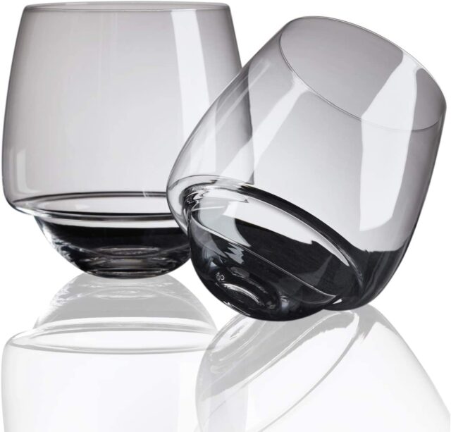 Non-spill wine glass