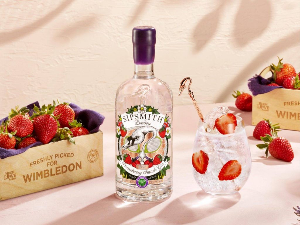 Sipsmith Strawberry Smash gin - using Wimbledon strawberries