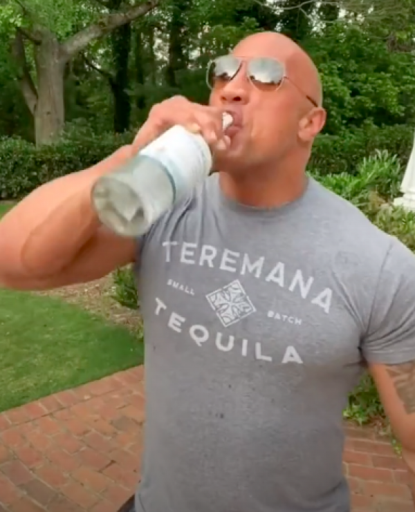 Dwayne ‘The Rock’ Johnson appears to down ‘half a bottle’ of Tequila without flinching