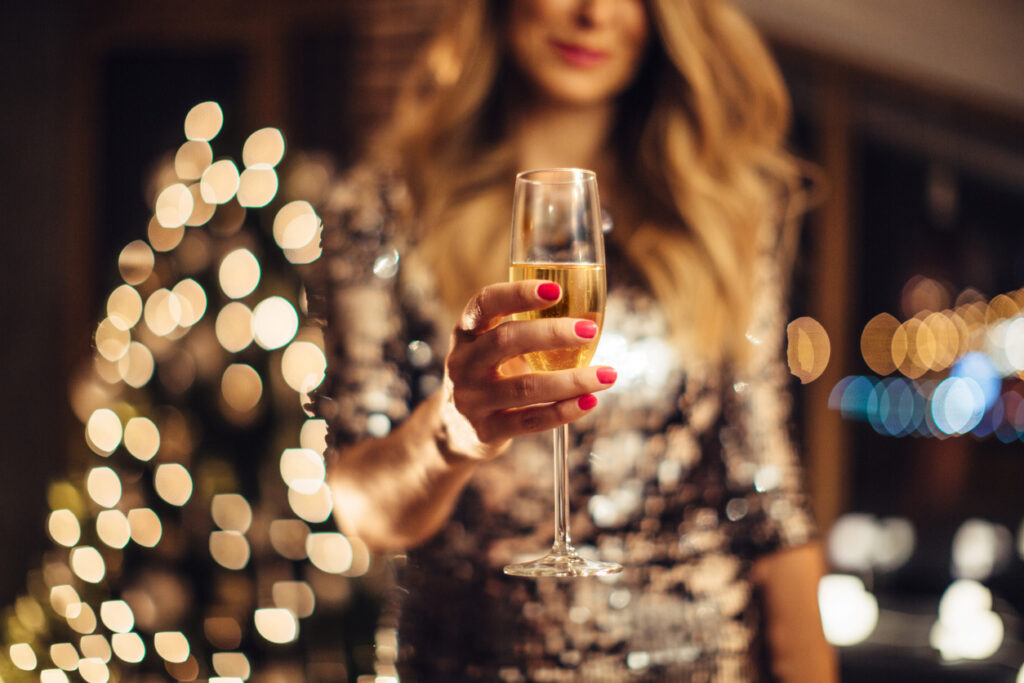 Glass of Champagne - woman accidentally sends boss picture of Champagne
