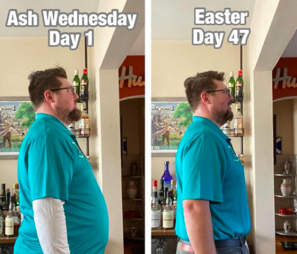 Man loses more than 18kg after consuming nothing but beer for Lent