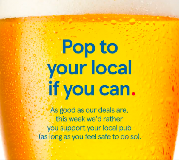 Tesco praised for ad encouraging people to visit their local pub