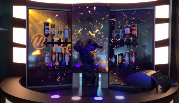 ‘Barney’ the Swiss robot bartender can mix dozens of cocktails, tell jokes and sanitise itself