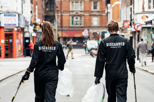 Sustainable spirit brand cleans up Soho streets as lockdown lifts