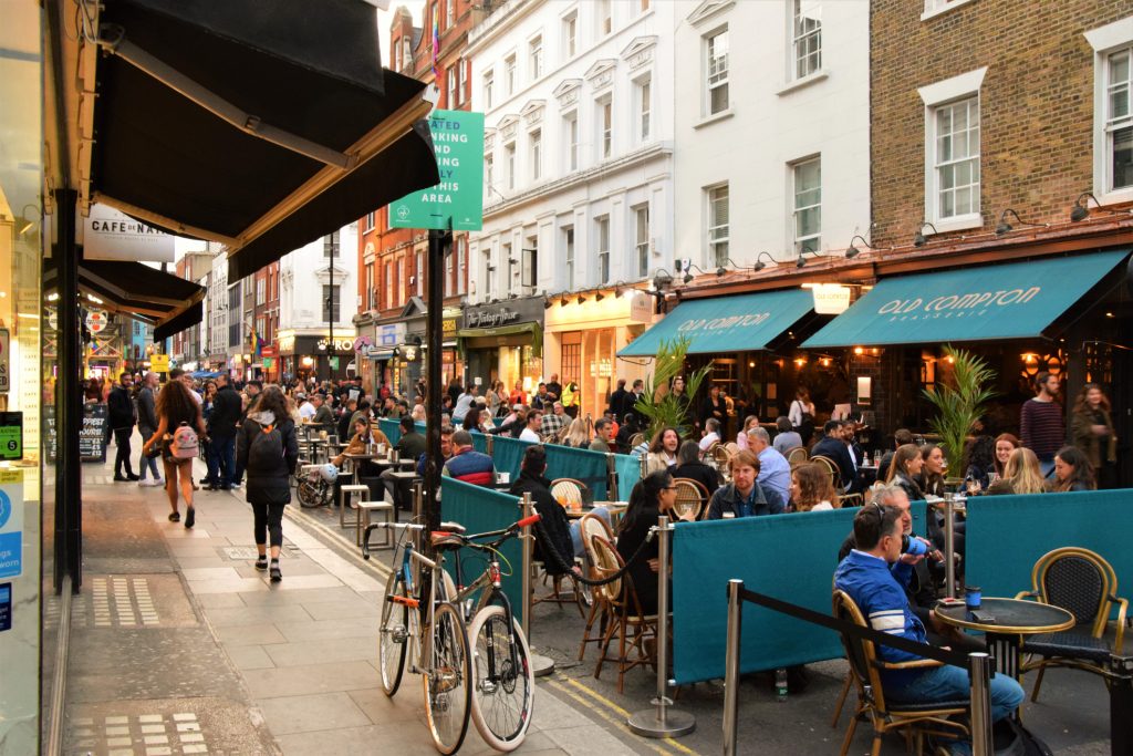 Beer shortage: customers enjoy an al fresco pint