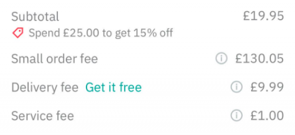 Takeaway defends £130 delivery fee after woman reveals her shock on Twitter