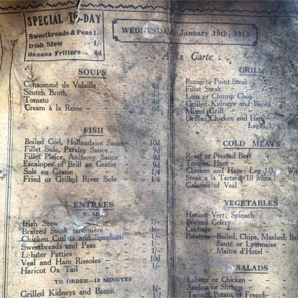 Cafe discovers secret menu hidden in the wall from 1913 during refurb