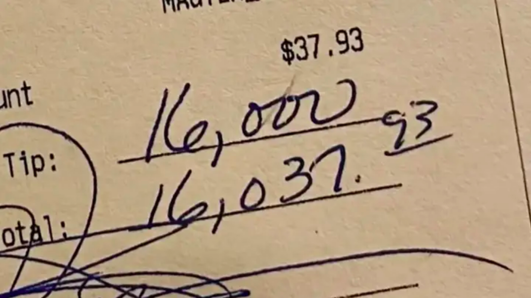 Mystery man leaves huge tip