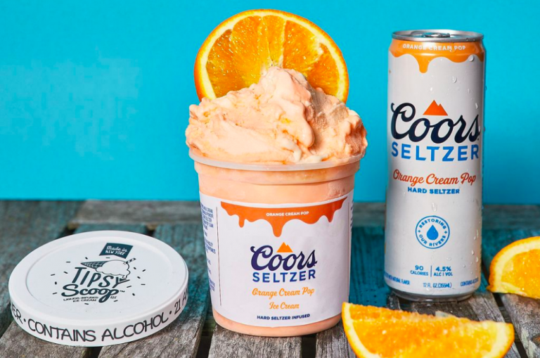Boozy ice cream infused with Coors Seltzer Orange Cream Pop is a thing
