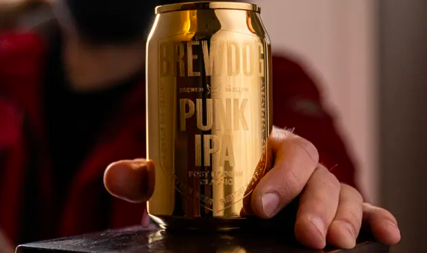 'solid gold' BrewDog beer can