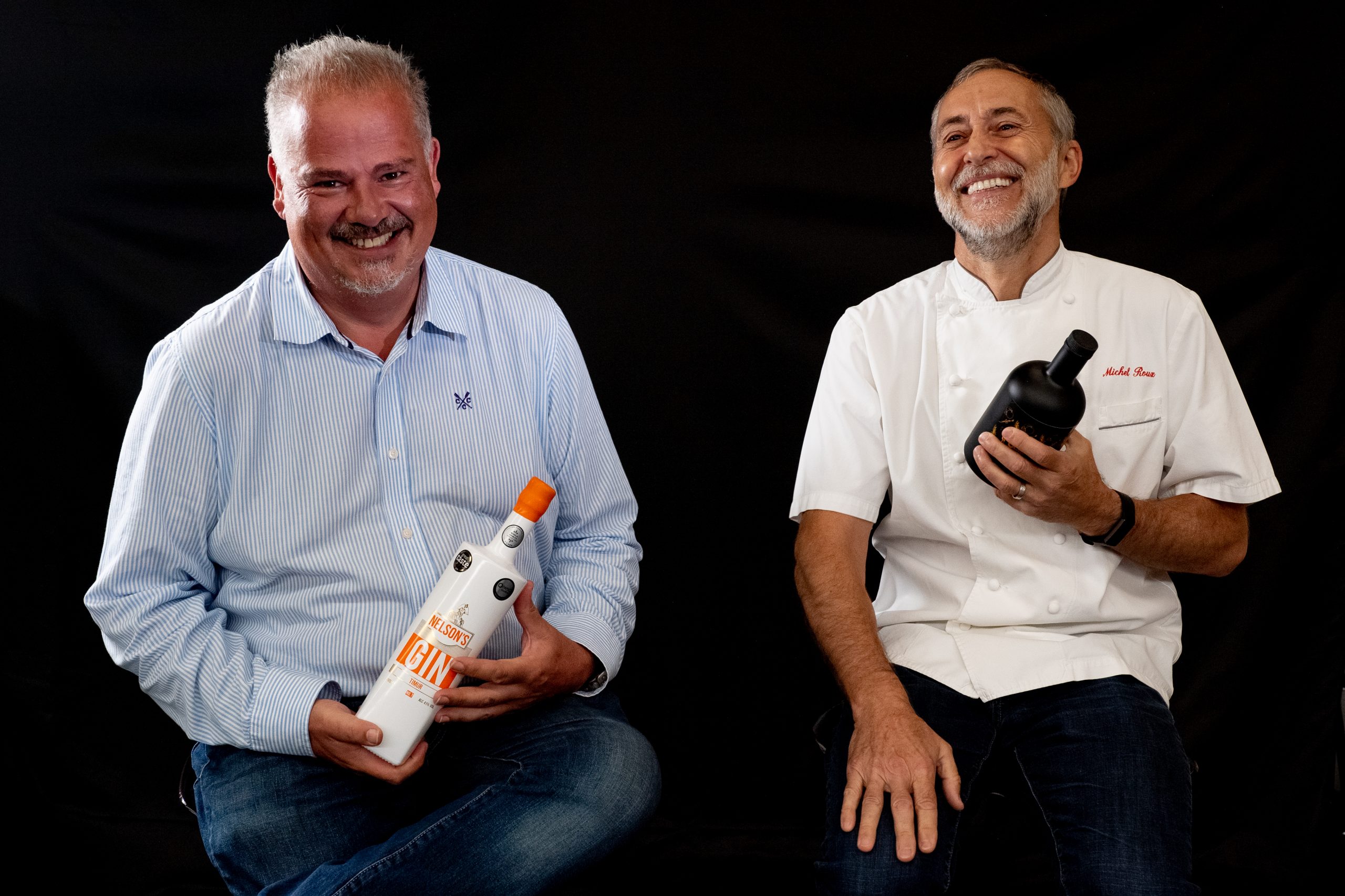 Michel Roux Jr and Neil Harrison - Chef Michel Roux Jr creates new gin with craft distillery