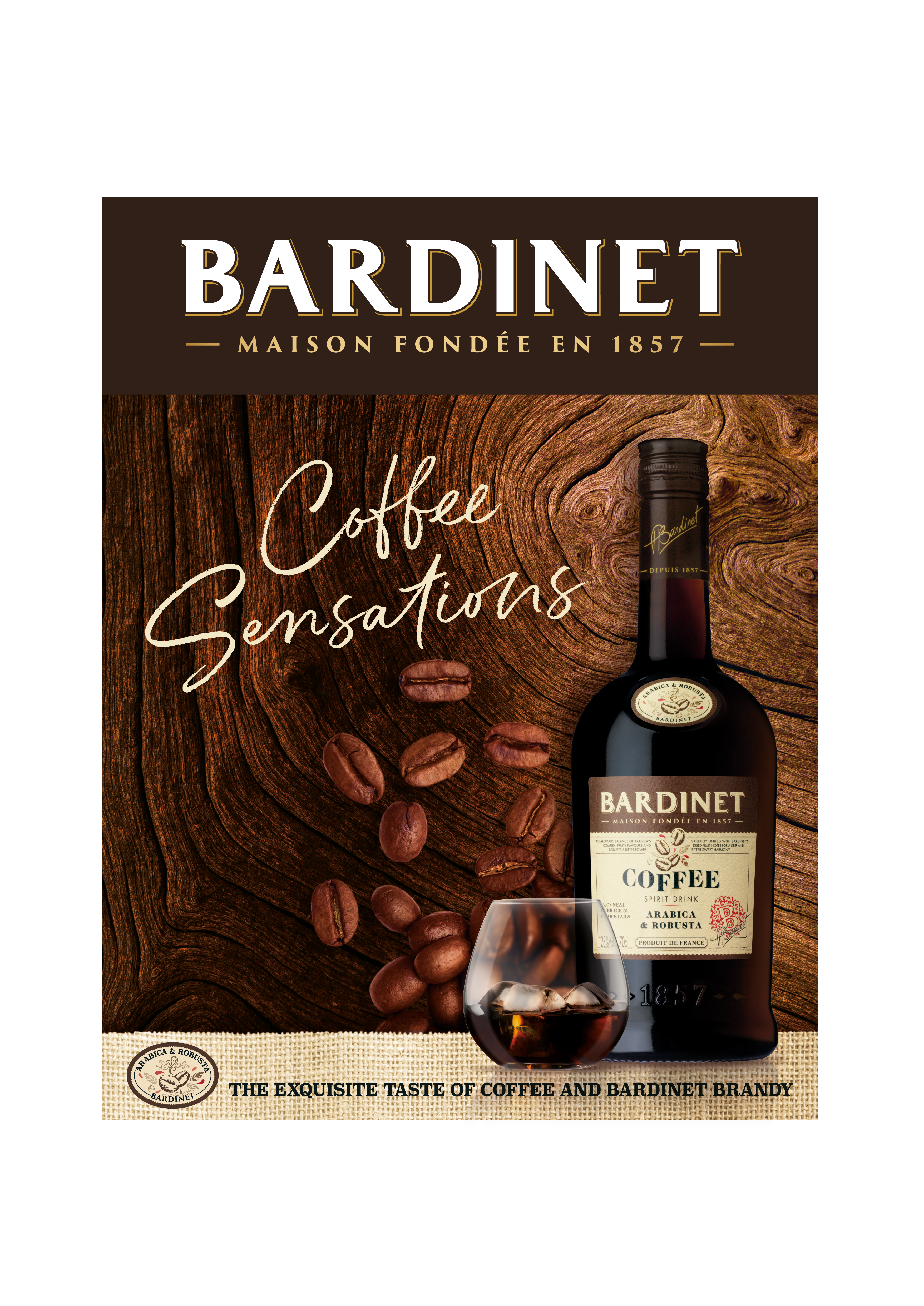 Bardinet coffee bottle and glass: French brandy maker launches Bardinet Coffee as part of new range