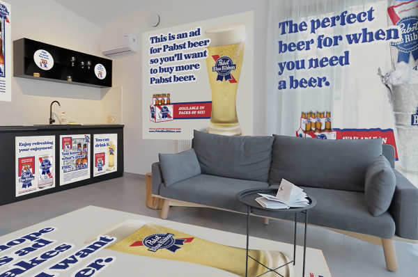 This beer company will pay you to put up its adverts in your own home