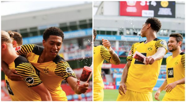 Football star shows impressive reflexes by catching and drinking beer thrown from crowd