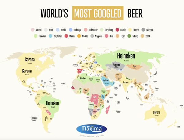 The world’s most popular beer has been revealed by new data