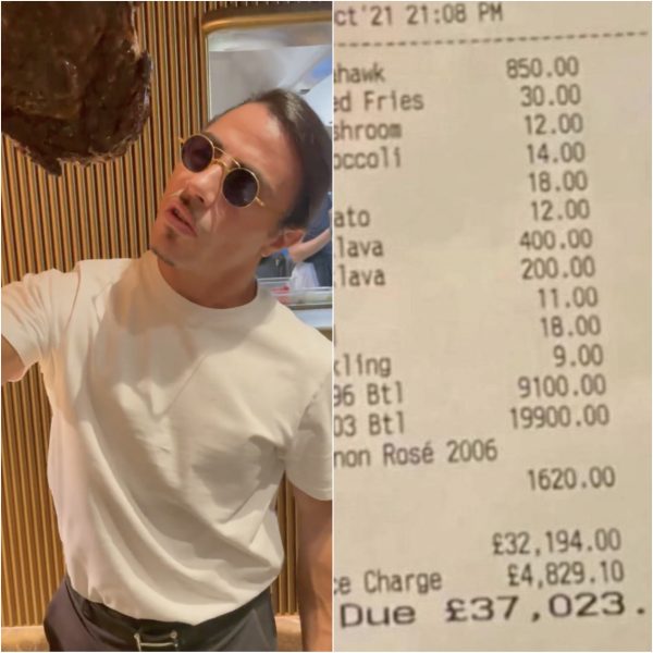 Furious diner left stunned by £37,000 bill at Salt Bae’s new London restaurant