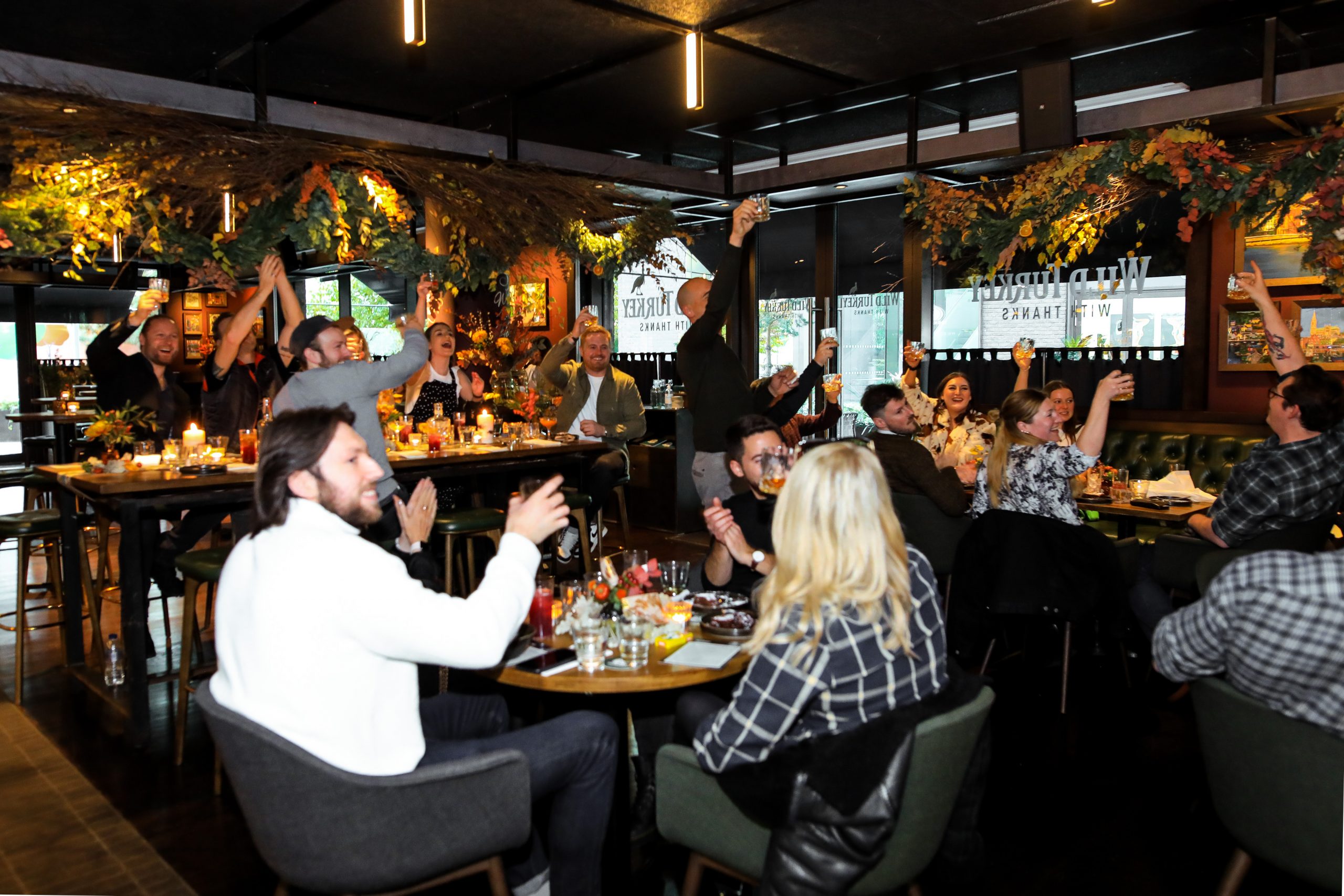 Bartenders celebrating at Homeboy