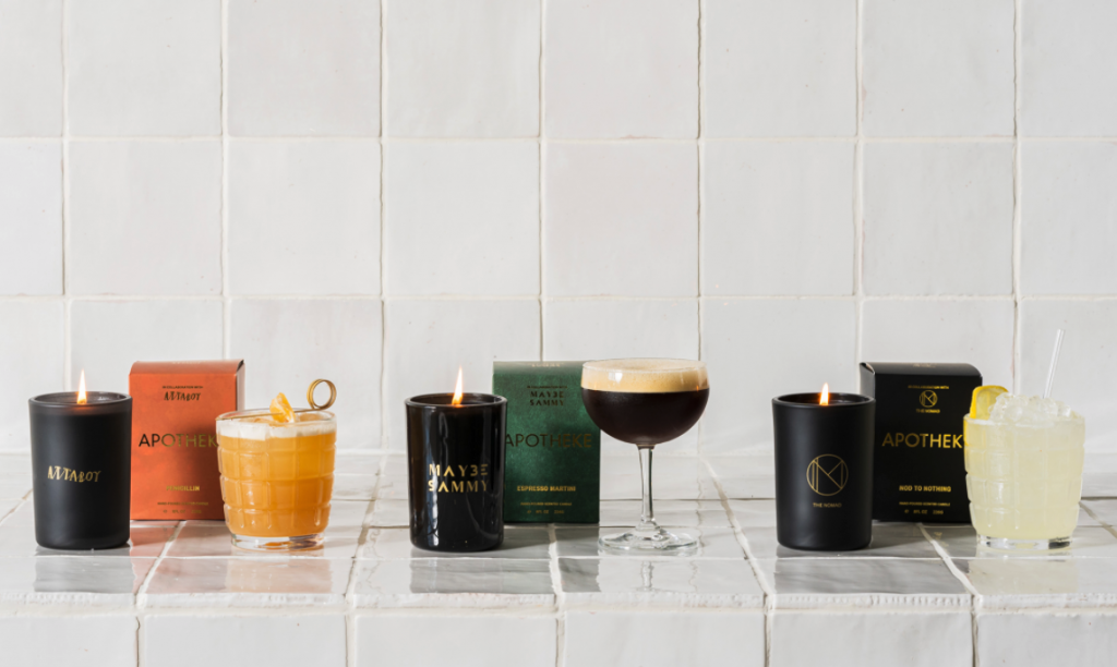 cocktail bar scented candles