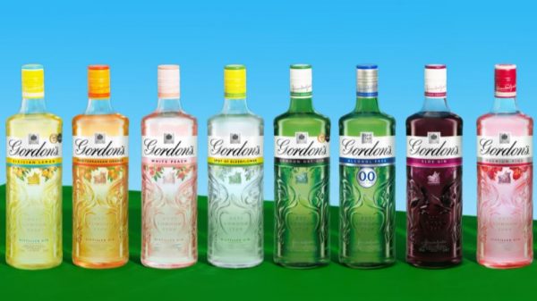 Diageo redesigns Gordon’s gin bottle using 85% recycled glass