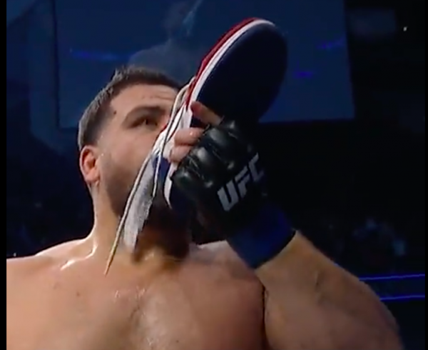 UFC star Tai Tuivasa drinks beer out of shoe to celebrate KO win