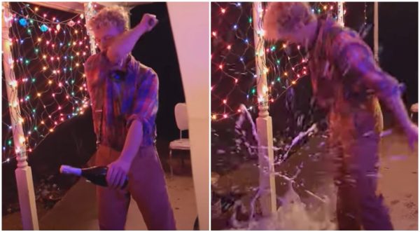 Video shows moment party-goer’s attempt to open Champagne with knife goes horribly wrong