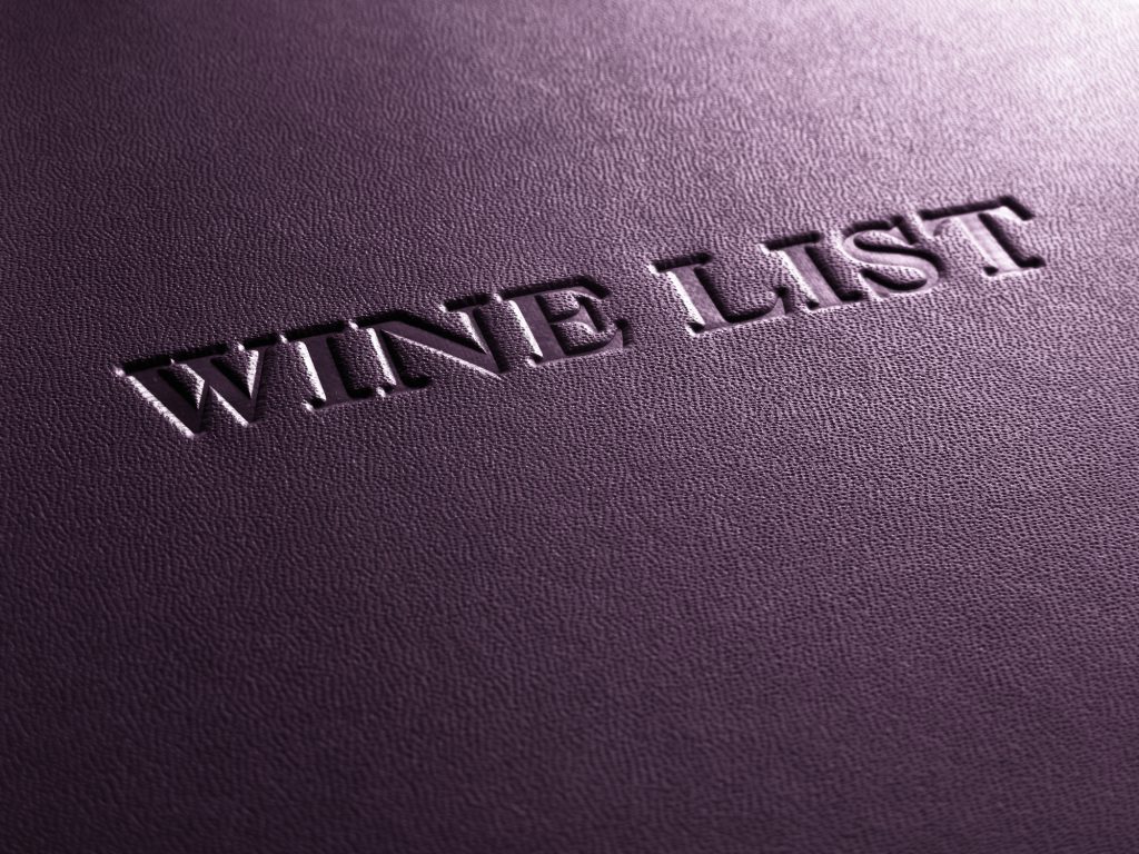 wine list