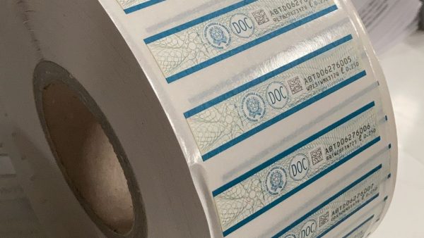 DOC Sicilia wines marked with government authenticity stamp