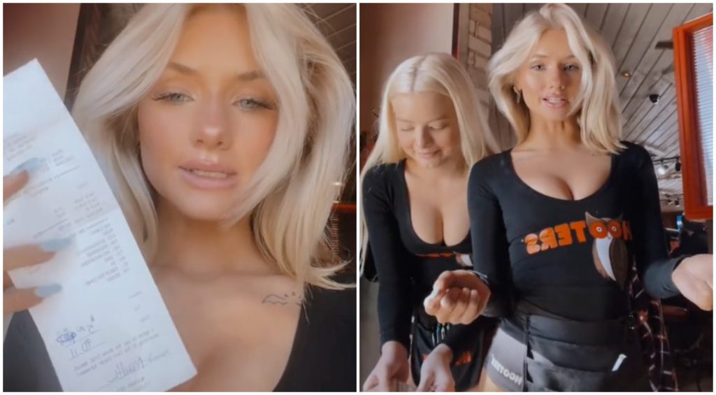Hooters waitress reveals tips