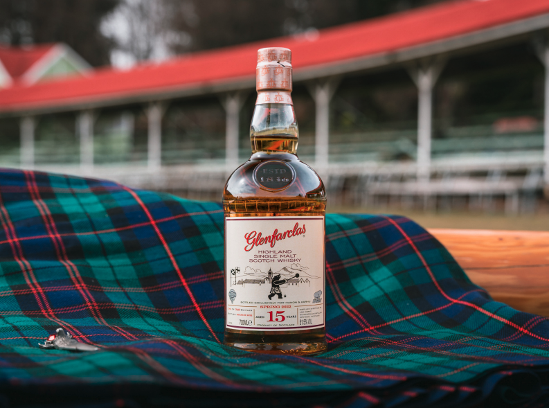 Glenfarclas single malt and training shoe Highland games