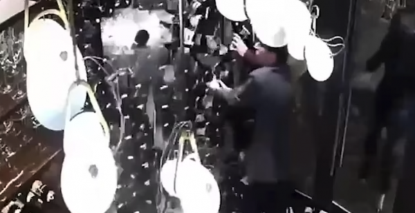 Video shows moment entire ‘wall of wine’ collapses after worker pulls out a bottle