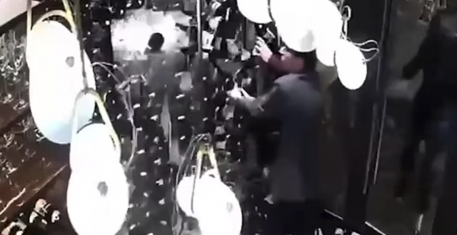 Wall of wine collapses