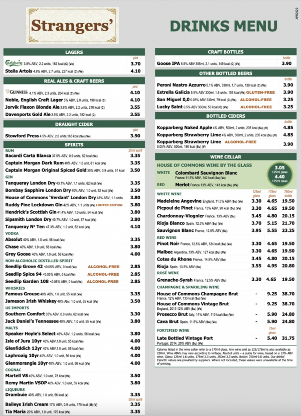 People are just finding out how cheap the bar in Parliament is