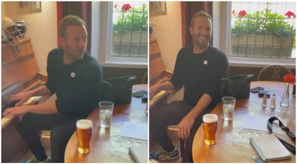 Chris Martin stuns pub goers with impromptu performance over a pint