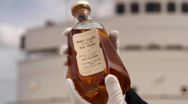 Rare Port Ellen whisky made for the Queen and discovered under stairs fetches record price