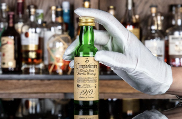 miniature bottles of Scotch sell for record sums
