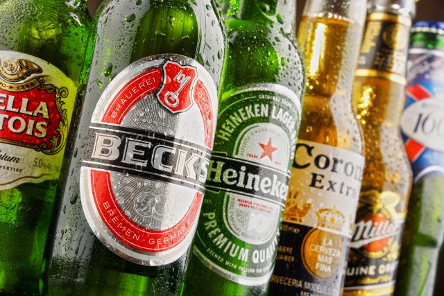 Most valuable beer brands 2022 - an assortment of famous beers