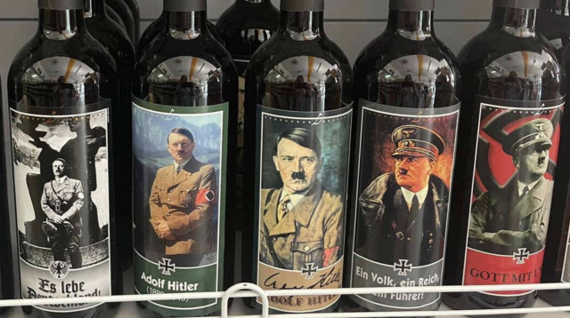 The range of Hitler-themed wines on store shelves