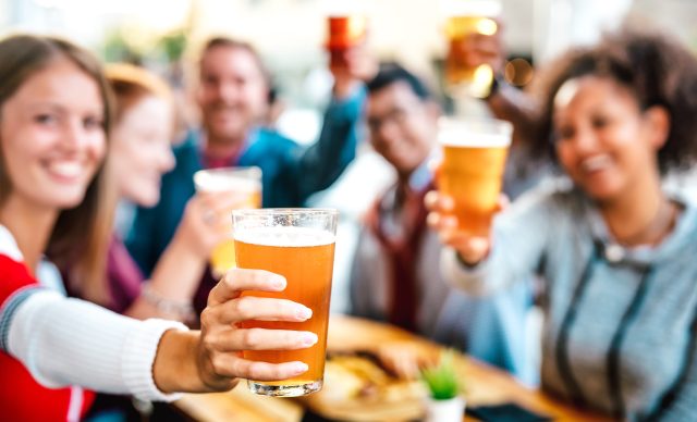 Pints in the pub during the Qatar World Cup