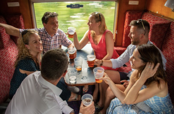 You can now take a ‘booze train’ that serves pints as you travel through the countryside