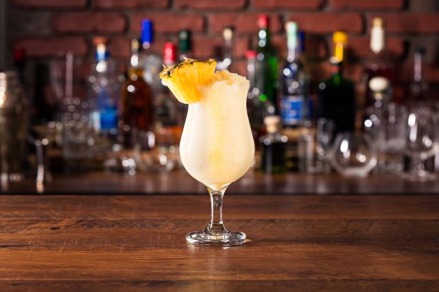 Refreshing Rum Pina Colada Cocktail on a Bar: The five most popular cocktails in Europe