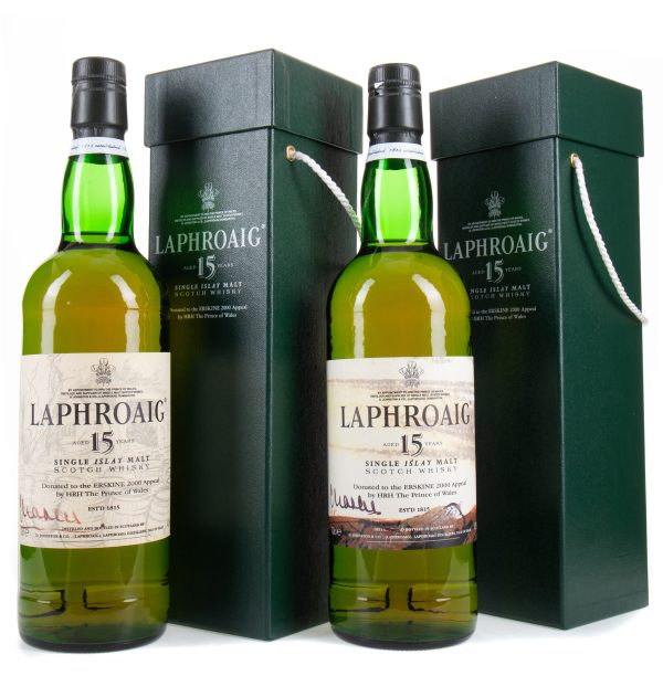 Special HRH King Charles III bottles of Laphroaig up for auction