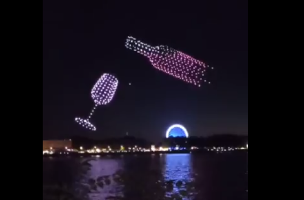 Bordeaux wine drone offers spectacle at annual festival