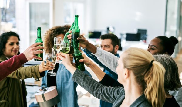 Is it okay to drink non-alcoholic beer in the office?