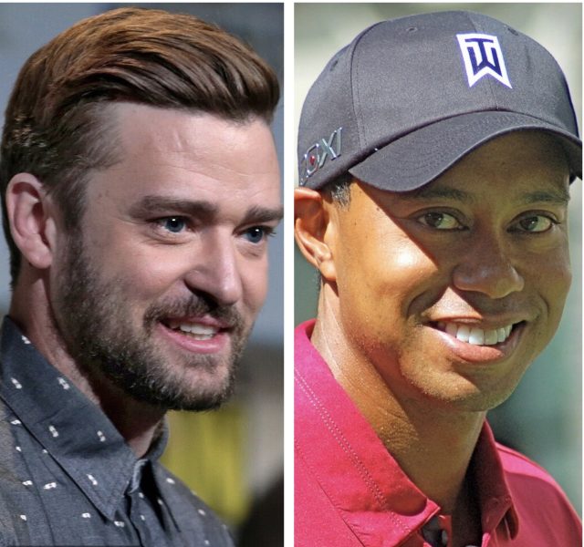 Tiger Woods, Justin Timberlake Tee Off Sports Bar in NYC